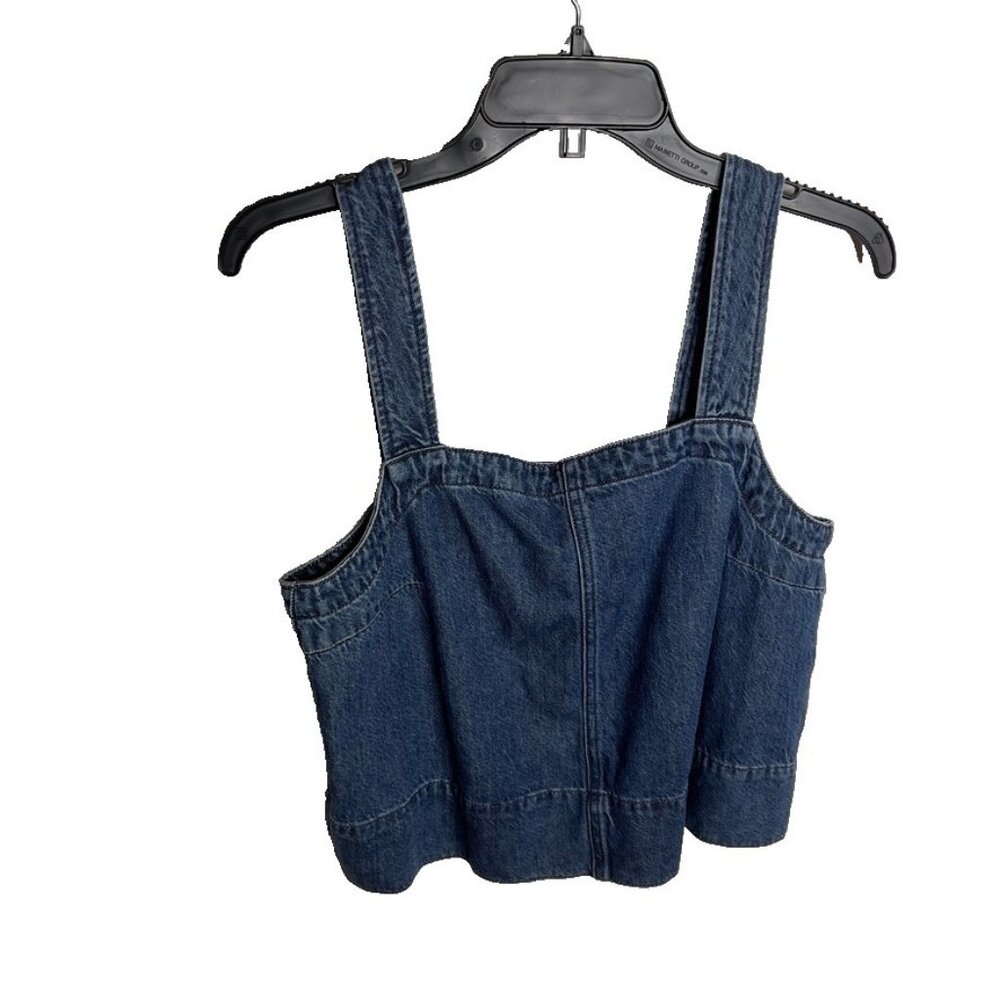 Madewell $88 Squareneck Tank in McNair Wash: Airy Denim Edition Size M NU421 - Picture 2 of 7
